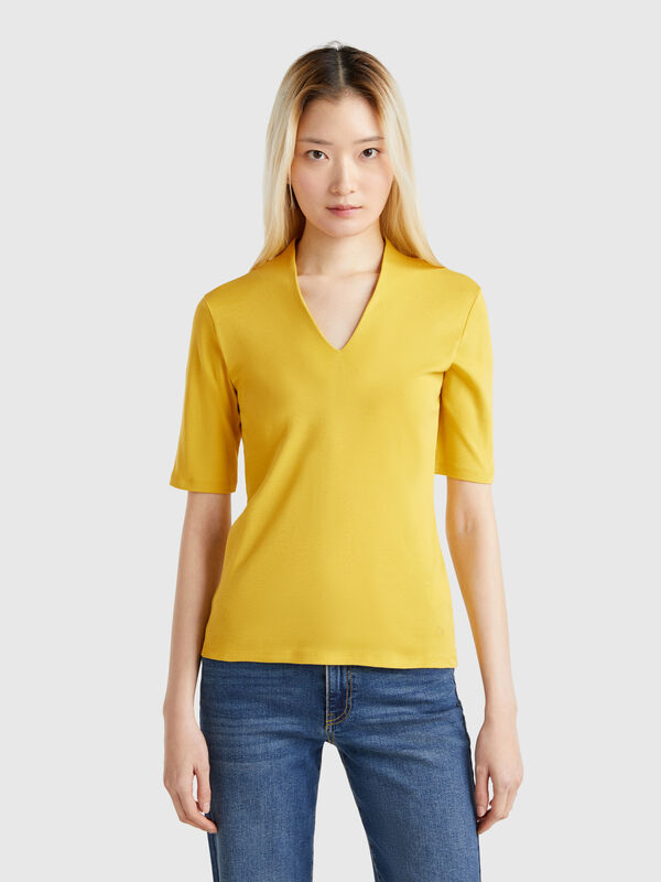 Slim fit t-shirt in long fiber cotton Women