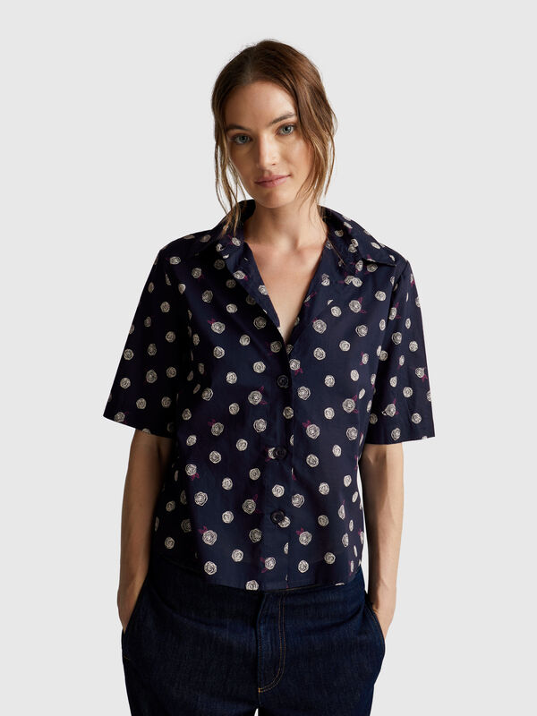 Short sleeve patterned shirt Women
