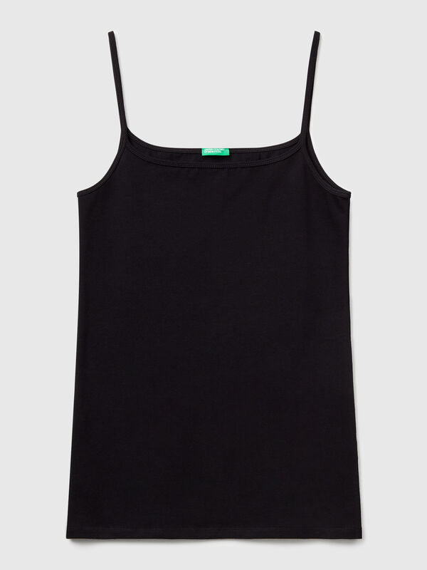 Tank top in stretch cotton Women