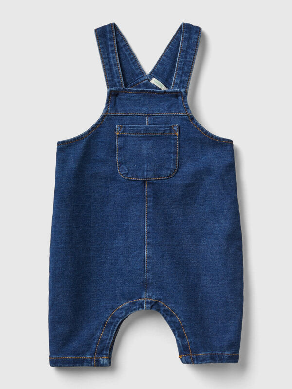 Denim look baggy fit dungarees