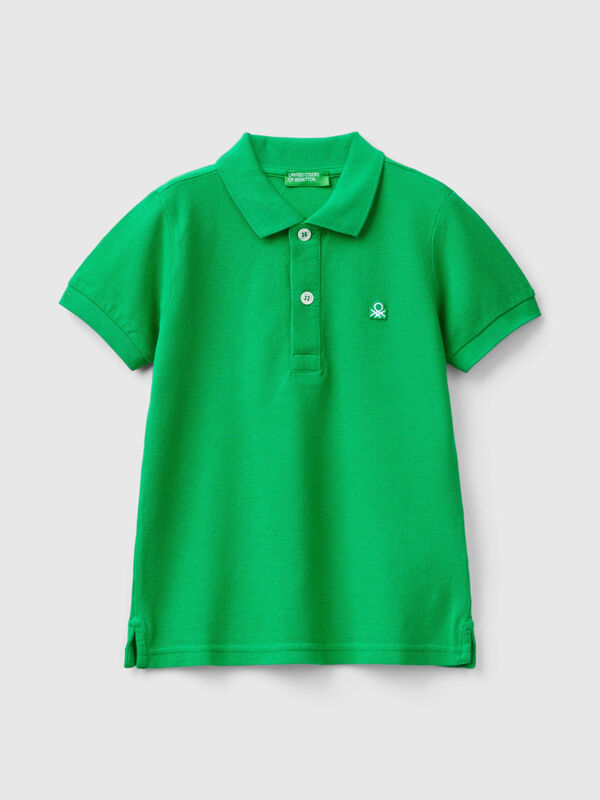 Short sleeve polo in organic cotton Junior Boy