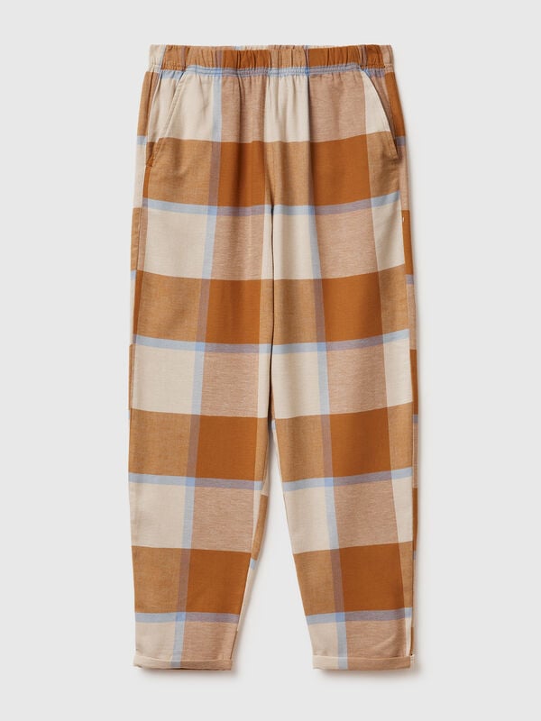 Flannel tartan trousers Women