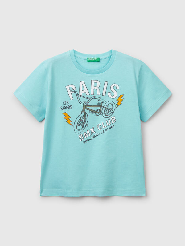 T-shirt in cotton with print Junior Boy