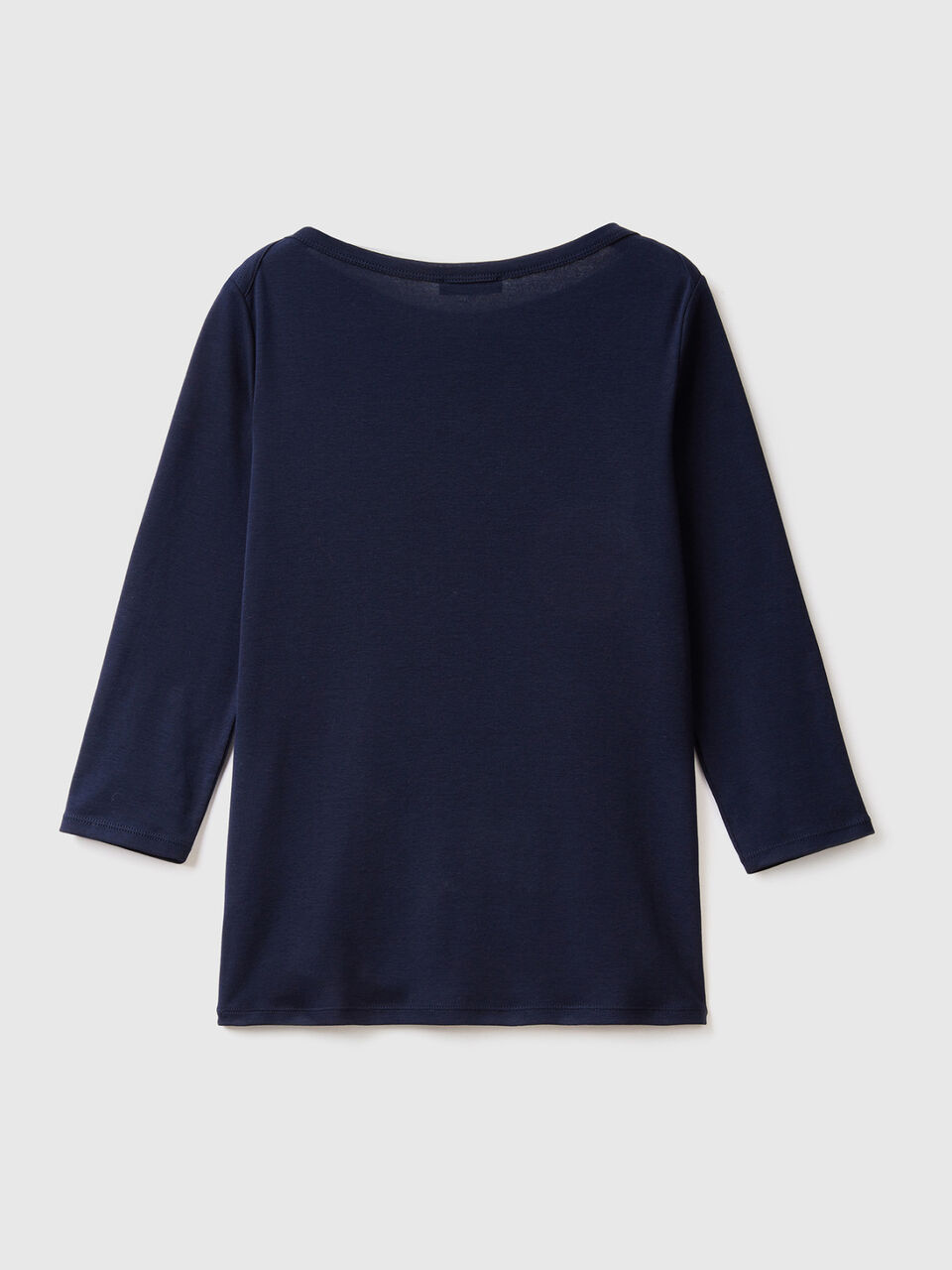T-shirt with boat neck in 100% cotton image number 2