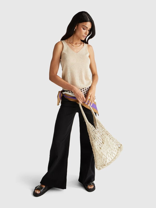 Reversible tank top in alpaca blend Reversible tank top in alpaca blend Women