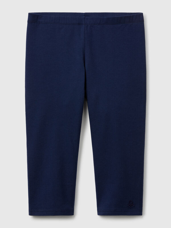 Knee-length stretch cotton leggings Junior Girl