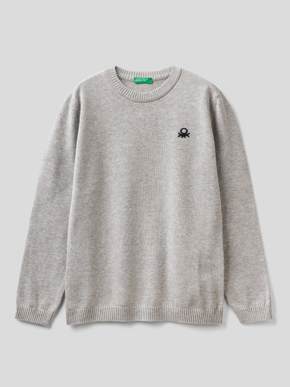 Pure cotton sweater with logo