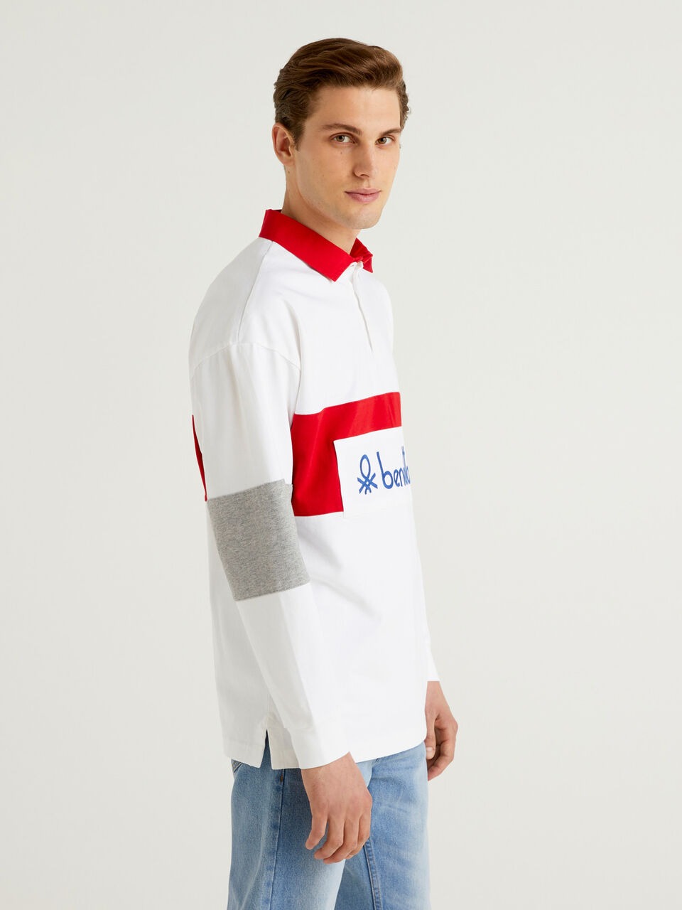 Rugby polo in organic cotton image number null