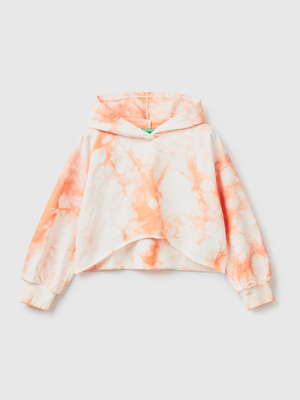 Cropped tie-dye hoodie