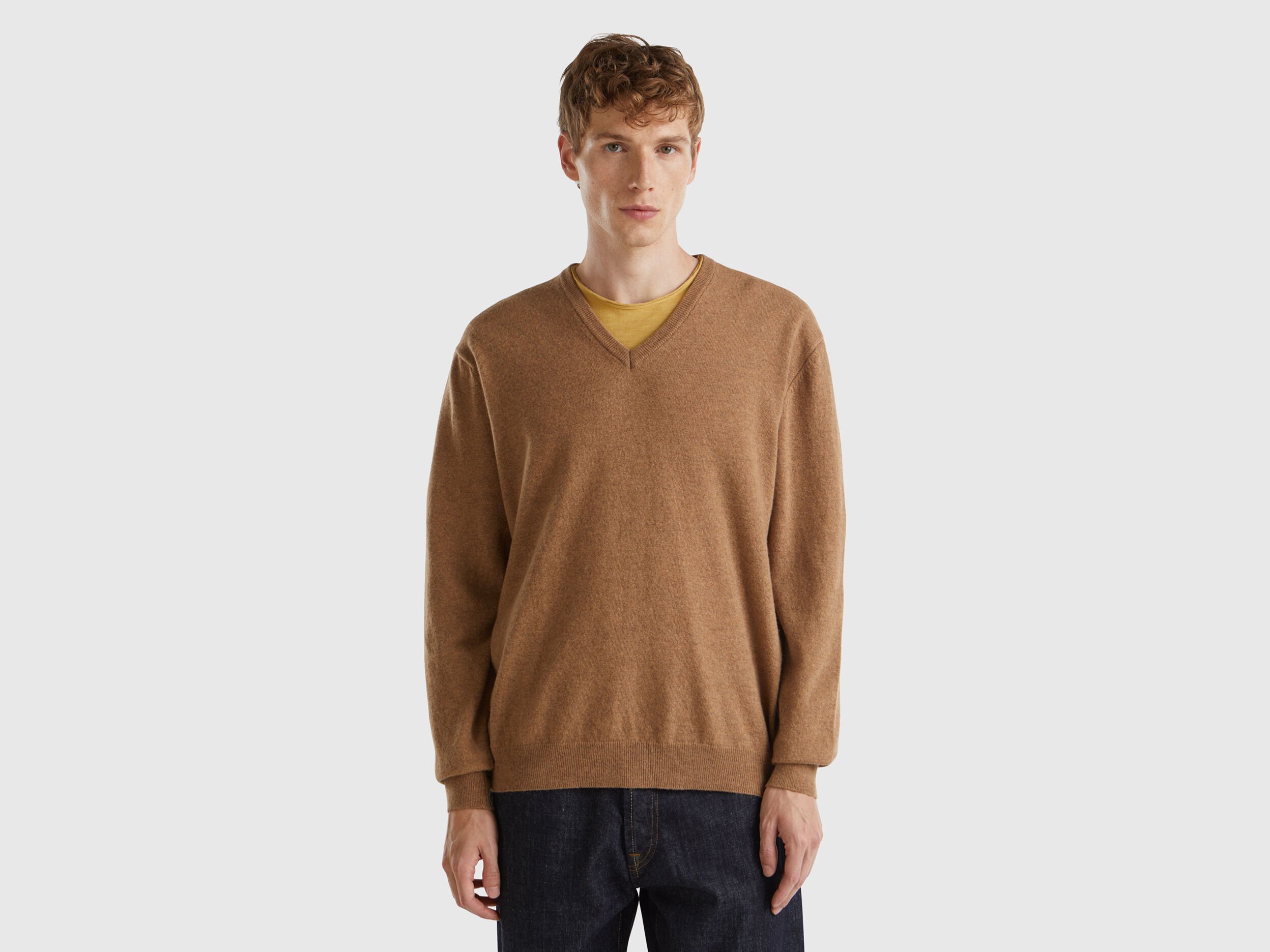 Benetton v neck sweater new arrivals