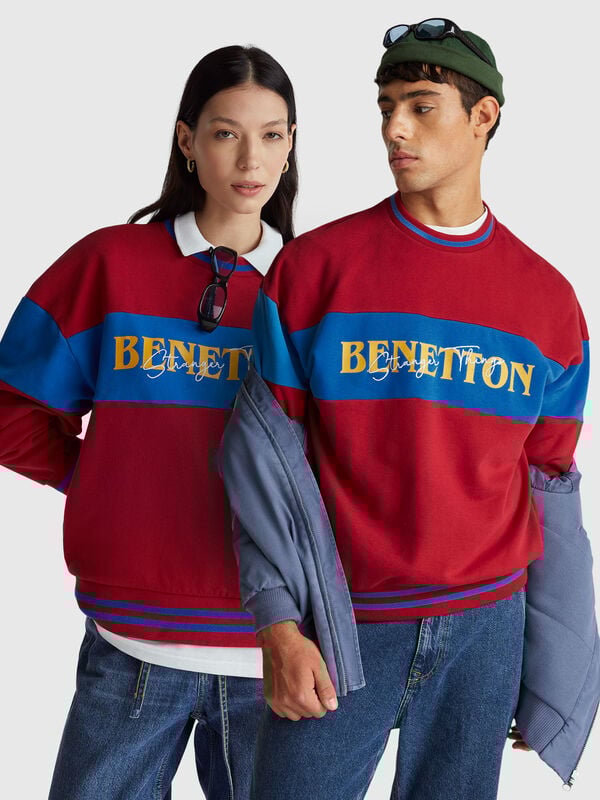 Stranger Things color block sweatshirt