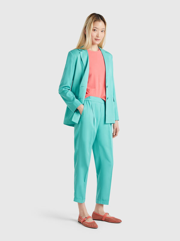 Flowy trousers with cuffs Women