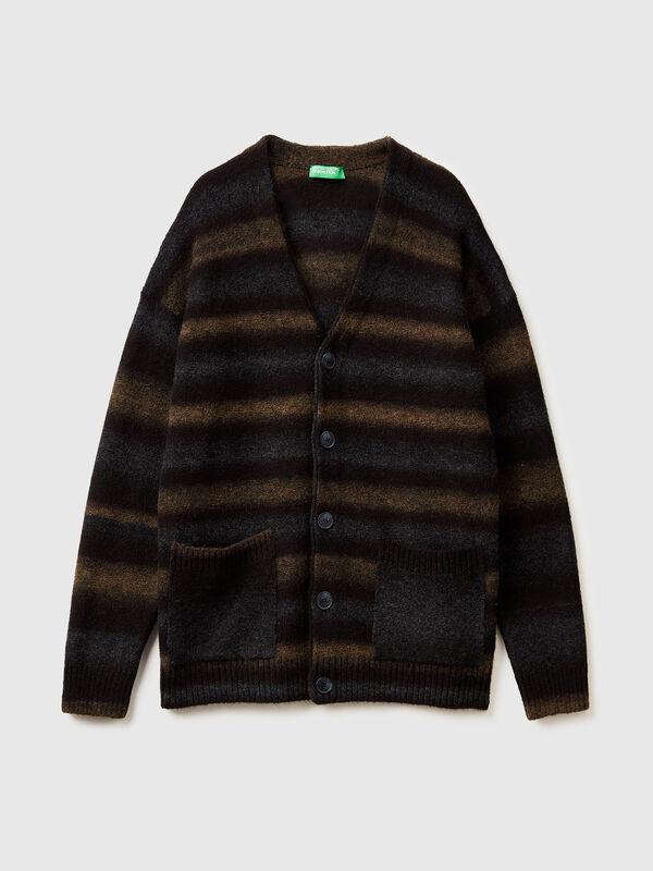 Cardigan in alpaca and wool blend Men