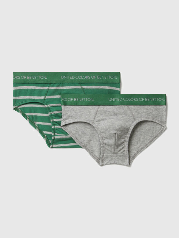 Set of two pairs of underwear in stretch cotton Junior Boy