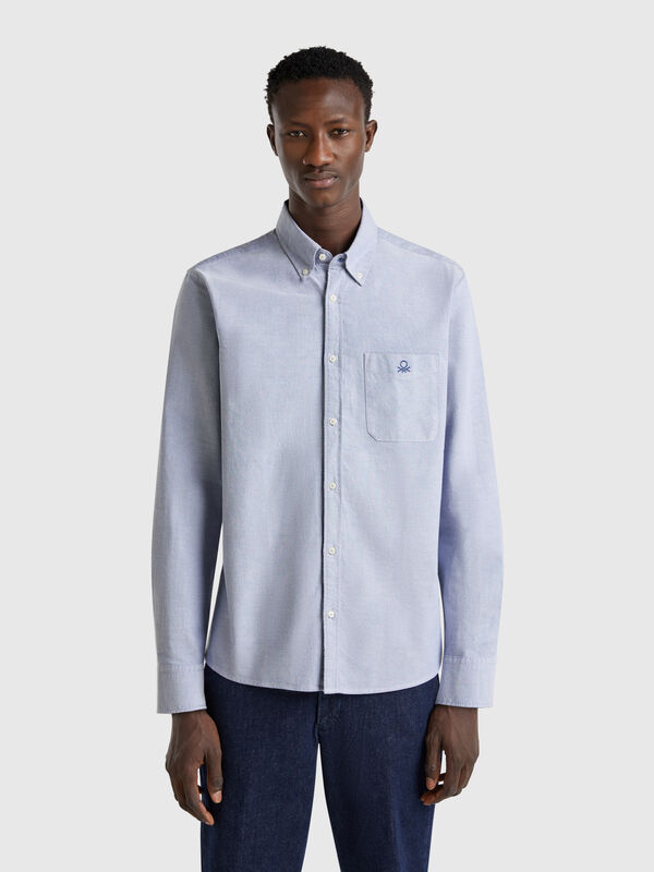 Regular fit button-down shirt Men