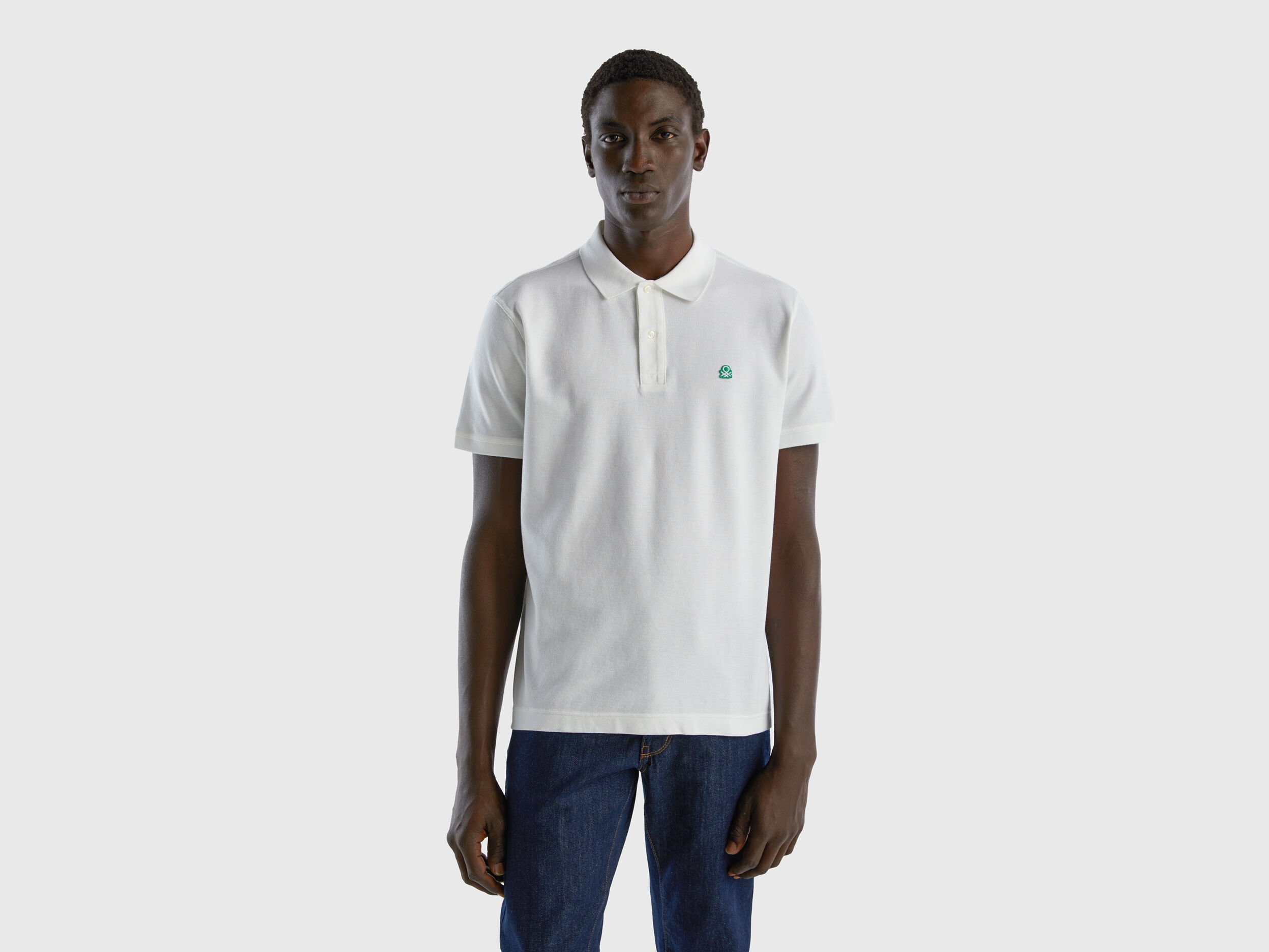 Polo blanco clearance benetton
