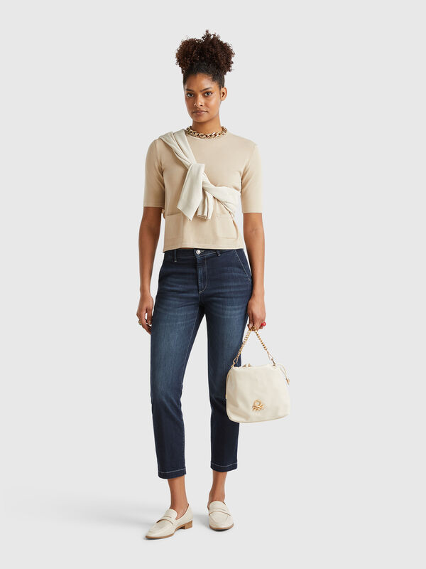 Slim fit denim chinos Women
