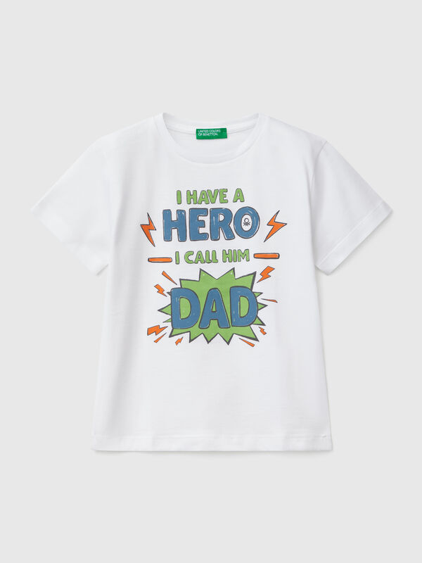 T-shirt in cotton with print Junior Boy