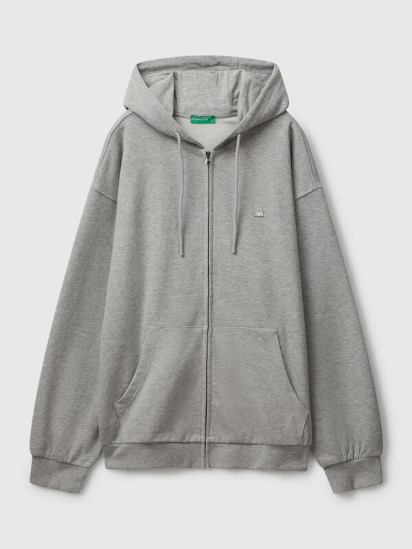 Zip-up hoodie in cotton Men