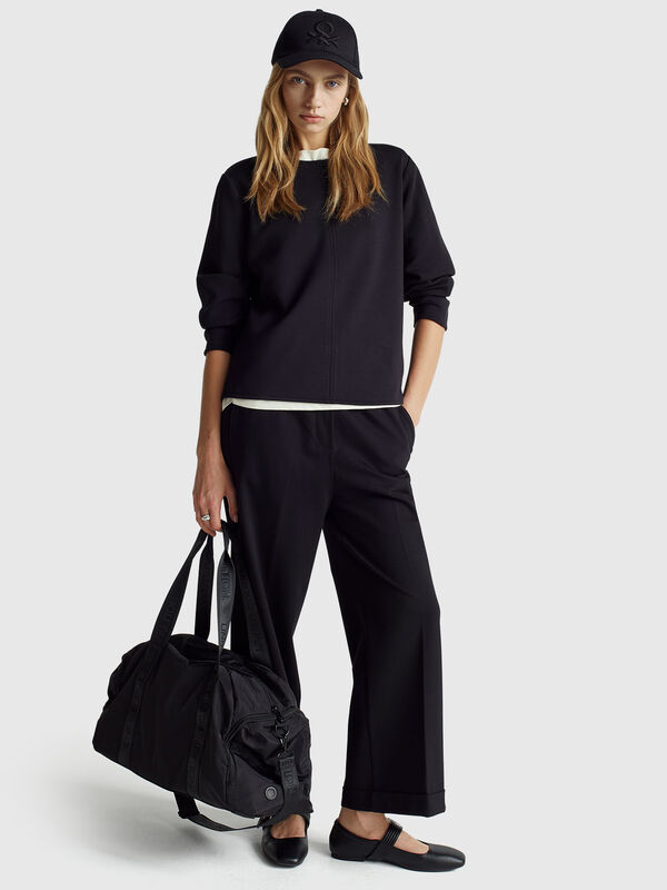 Trousers with elastic waist Women