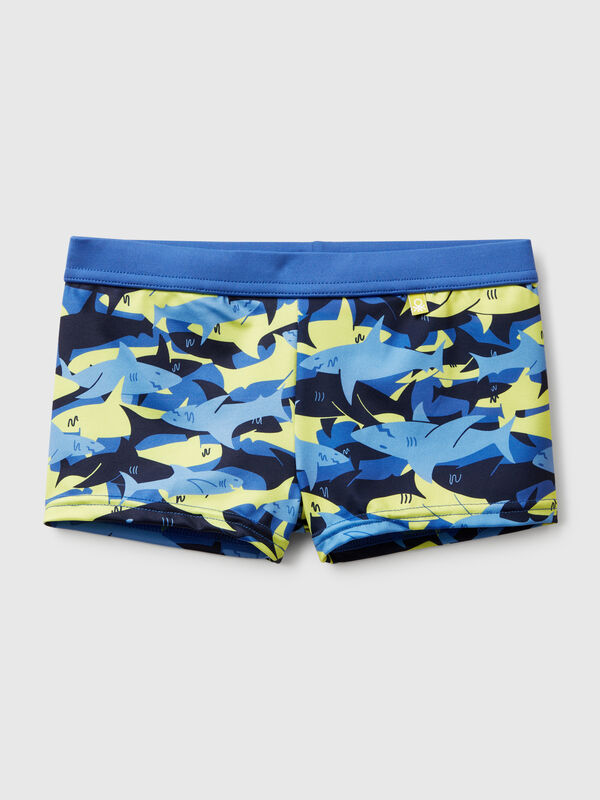 Swim trunks with shark print Junior Boy