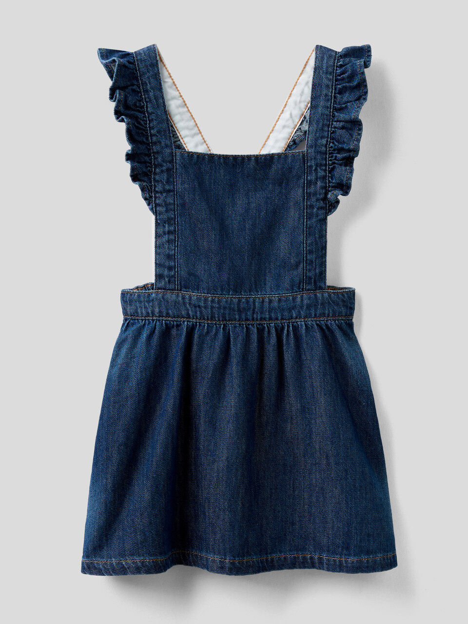 Dungaree skirt with rouches