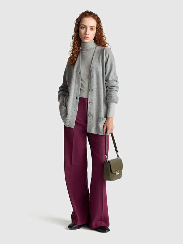 Oversized fit cardigan in wool blend Women