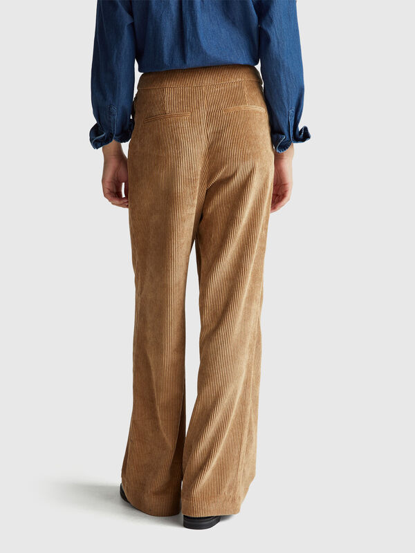 Flared corduroy trousers Women