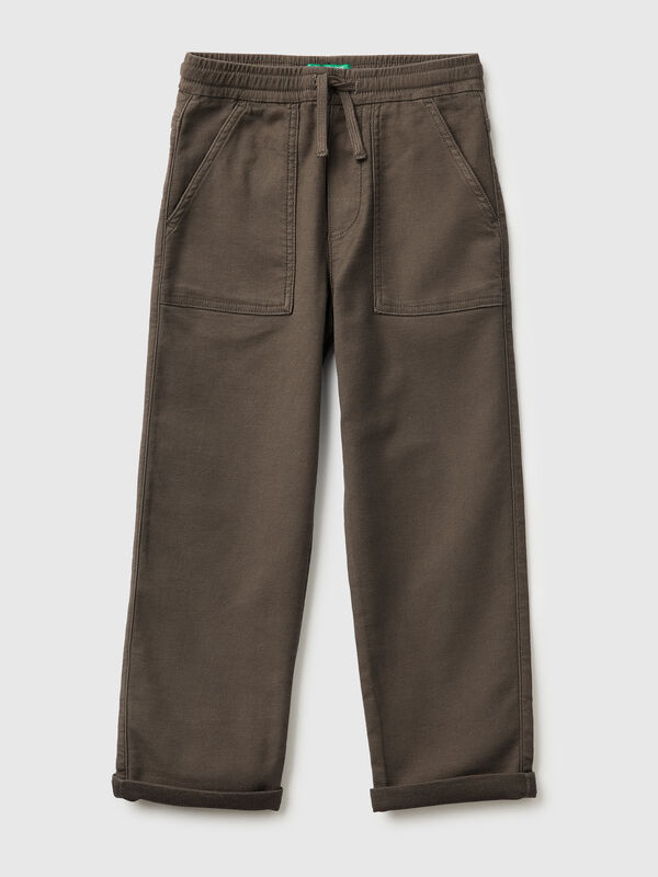 Joggers with cotton blend with drawstring Junior Boy