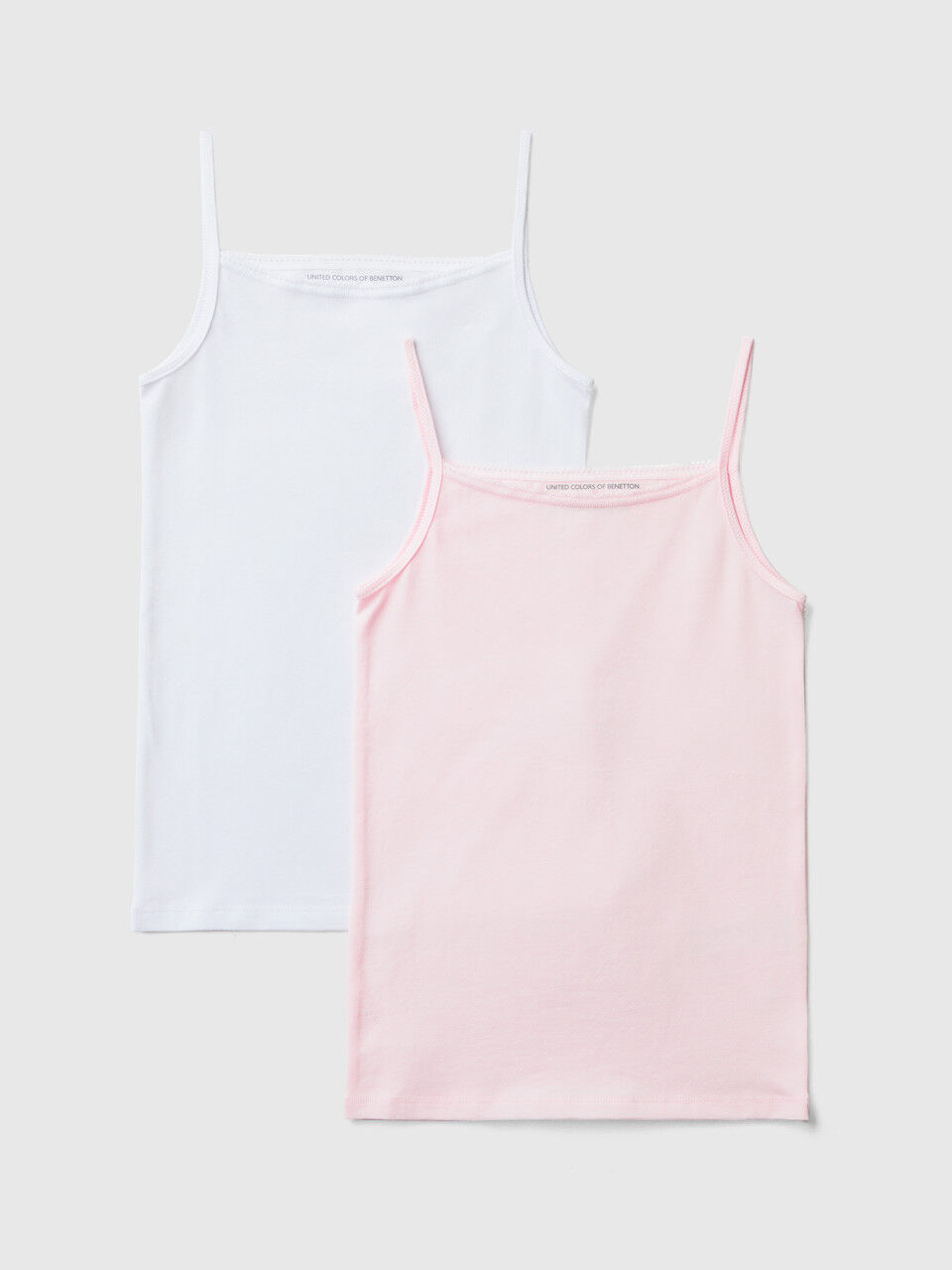 Two camisoles in stretch cotton