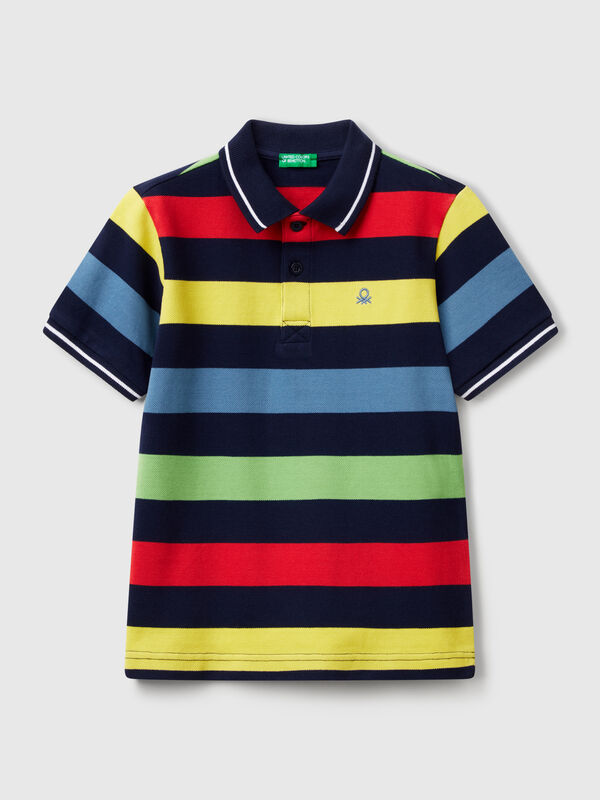 Striped short sleeve polo shirt Junior Boy