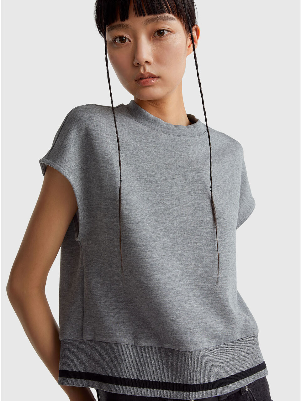 SLEEVELESS SWEATER Women image number null