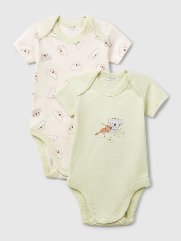 Set of two short sleeve bodysuits New Born (0-18 months)